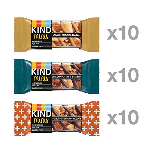 Kind Bar Minis, Variety Pack, Dark Chocolate Nuts, Caramel Almon