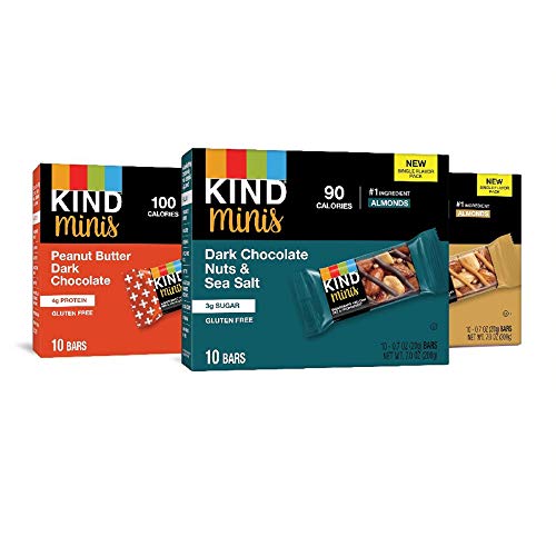 Kind Bar Minis, Variety Pack, Dark Chocolate Nuts, Caramel Almon