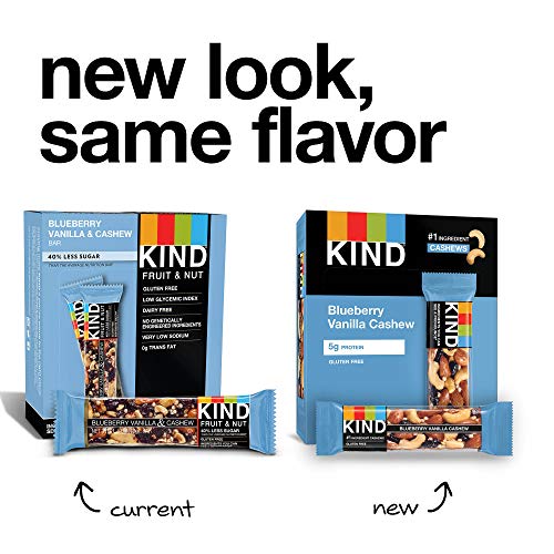 Kind Bars, Blueberry Vanilla &Amp; Cashew, Gluten Free, Low Sugar, 1