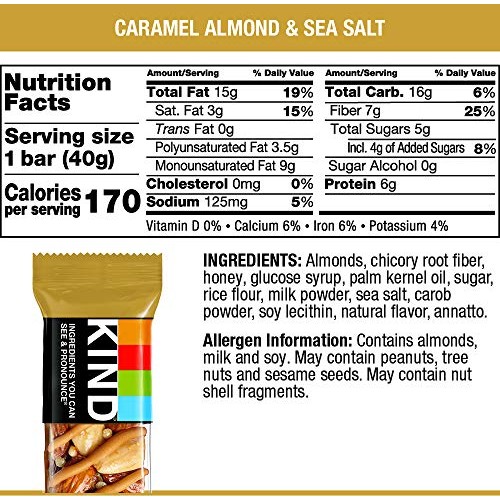Kind Bars, Caramel Almond And Sea Salt, Gluten Free, 1.4 Ounce B