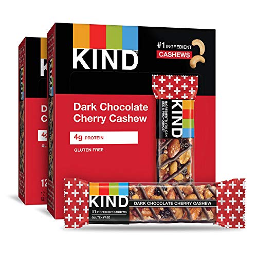 Kind Bars, Dark Chocolate Cherry Cashew + Antioxidants, Gluten F