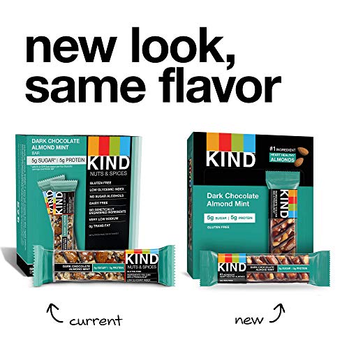 Kind Bars, Dark Chocolate Mint, Gluten Free, Low Sugar, 1.4Oz, 1