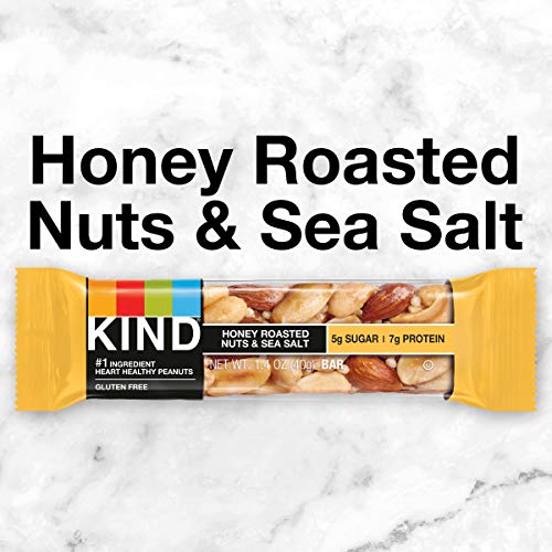 Kind Bars, Honey Roasted Nuts &Amp; Sea Salt, Gluten Free, Low Sugar