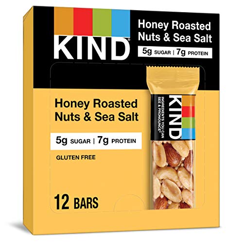Kind Bars, Honey Roasted Nuts &Amp; Sea Salt, Gluten Free, Low Sugar