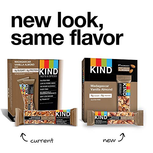 Kind Bars, Madagascar Vanilla Almond, Gluten Free, Low Sugar, 1.
