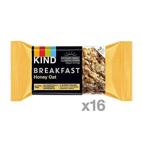 Kind Breakfast Bars, Honey Oat, Gluten Free, 1.8Oz, 16 Count
