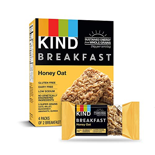 Kind Breakfast Bars, Honey Oat, Gluten Free, 1.8Oz, 16 Count