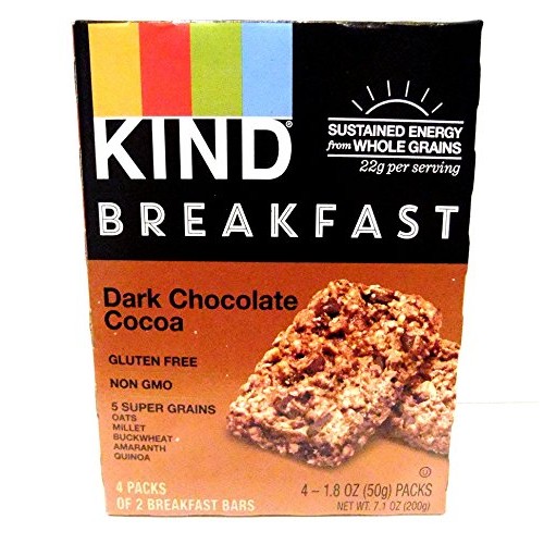 Kind, Breakfast Bars, Dark Chocolate Cocoa 4 Pack + Free