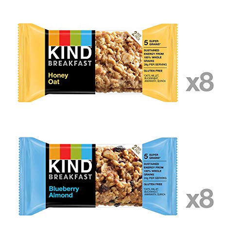 Kind Breakfast Bars Variety Pack, Blueberry Almond &Amp; Honey Oat,