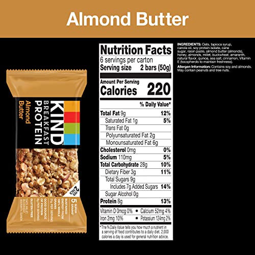 Kind Breakfast Bars, Variety Pack, Honey Oat, Almond Butter, Pea