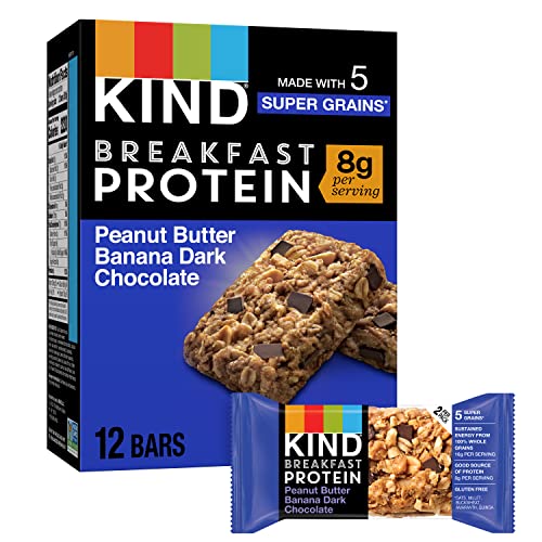 Kind Breakfast, Healthy Snack Bar, Peanut Butter Banana Dark Cho