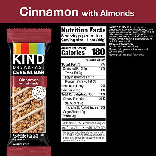 Kind Cereal Breakfast Bars, Variety Pack, Chocolate With Almonds