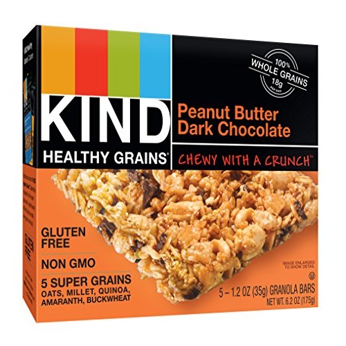 Kind Healthy Grains Bars, Peanut Butter Dark Chocolate, Non Gmo,