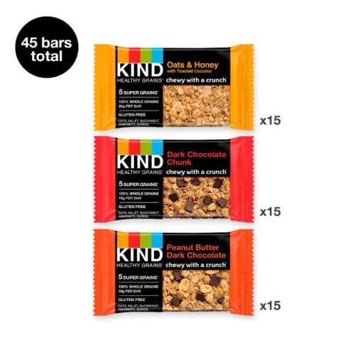 Kind Healthy Grains Bars, Variety Pack, Dark Chocolate Chunk, Oa