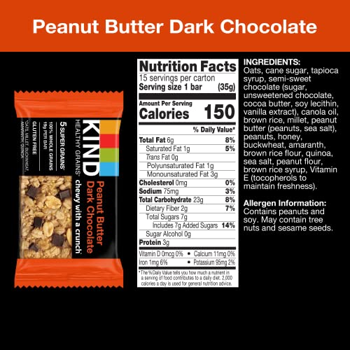 Kind Healthy Grains Bars, Variety Pack, Dark Chocolate Chunk, Oa