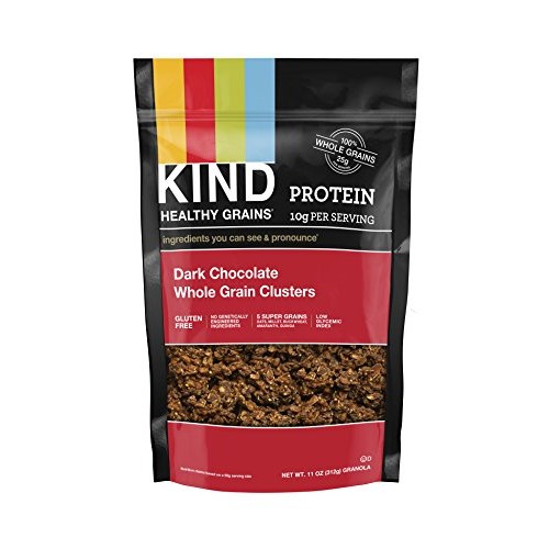Kind Healthy Grains Clusters, Dark Chocolate Granola, 10G Protei