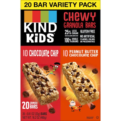 KIND KIDS Chewy Granola Bars, Chocolate Chip and Peanut Butter C...