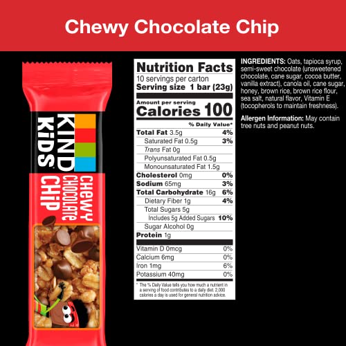 KIND Kids Granola Chewy Bar, Chocolate Chip, 10 Count