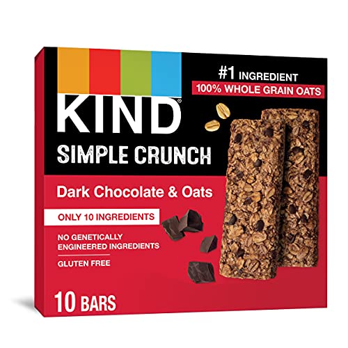 Kind Simple Crunch Bars, Dark Chocolate &Amp; Oats, Gluten Free, Low
