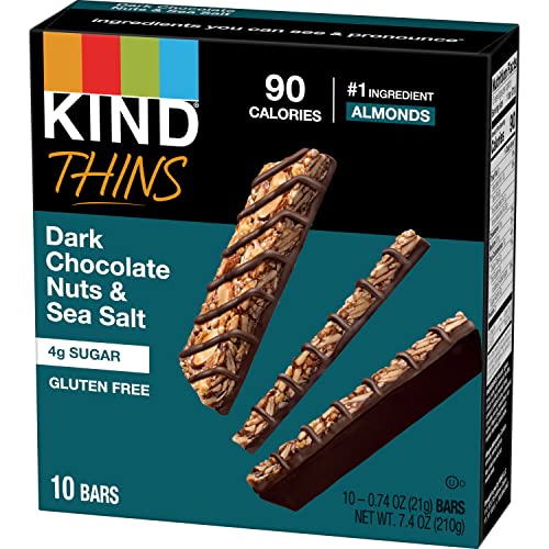 KIND THINS Dark Chocolate Nuts & Sea Salt Bars Now with Peanuts...