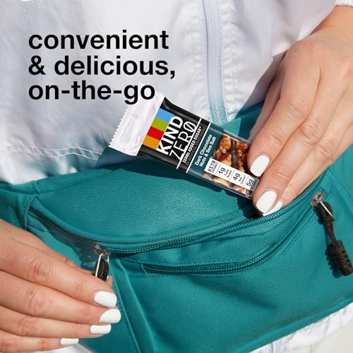 KIND ZERO Added Sugar Bars, Dark Chocolate Nuts and Sea Salt, Ke...