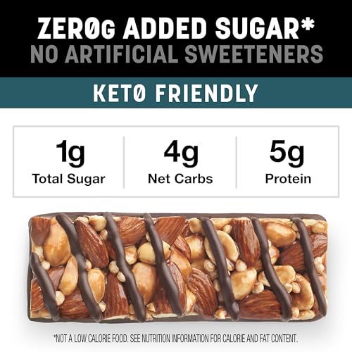 KIND ZERO Added Sugar Bars, Dark Chocolate Nuts and Sea Salt, Ke...