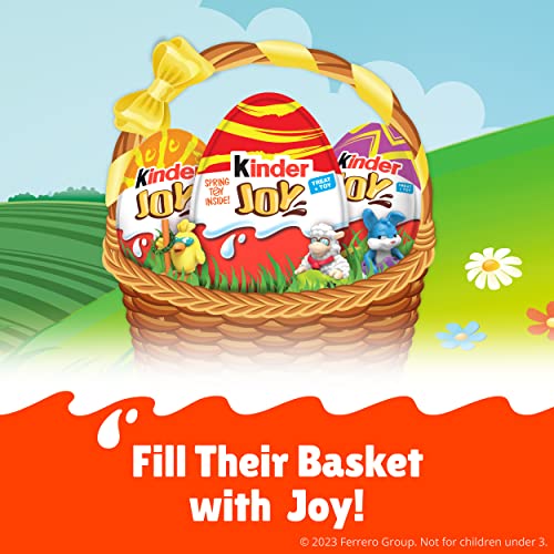 Kinder Joy Easter Eggs, Cream and Chocolatey Wafers with Toy Ins...