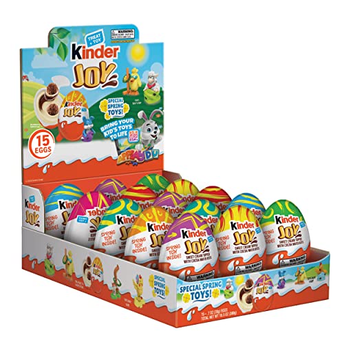 Kinder Joy Easter Eggs, Cream and Chocolatey Wafers with Toy Ins...