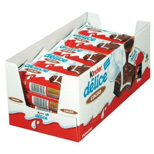 40 Bars Of Kinder Delice Milk Chocolate Soft Sponge Cake Covered 40 Bars Of Kinder Delice Milk Chocolate Soft Sponge Cake Covered