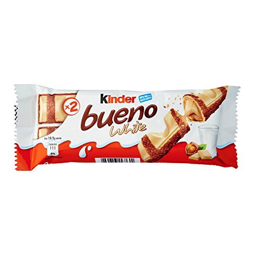 Kinder Bueno White Chocolate Bars, Pack Of 30 - Sold By Candywor
