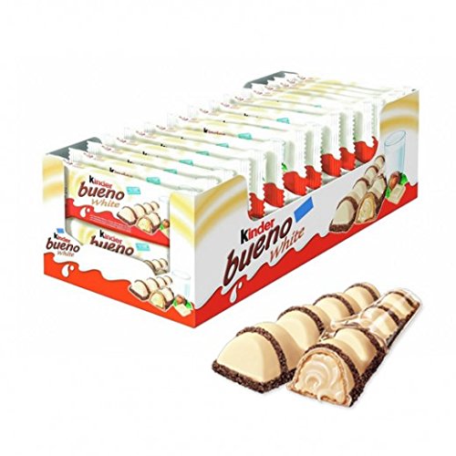 Kinder Bueno White Chocolate Bars, Pack Of 30 - Sold By Candywor