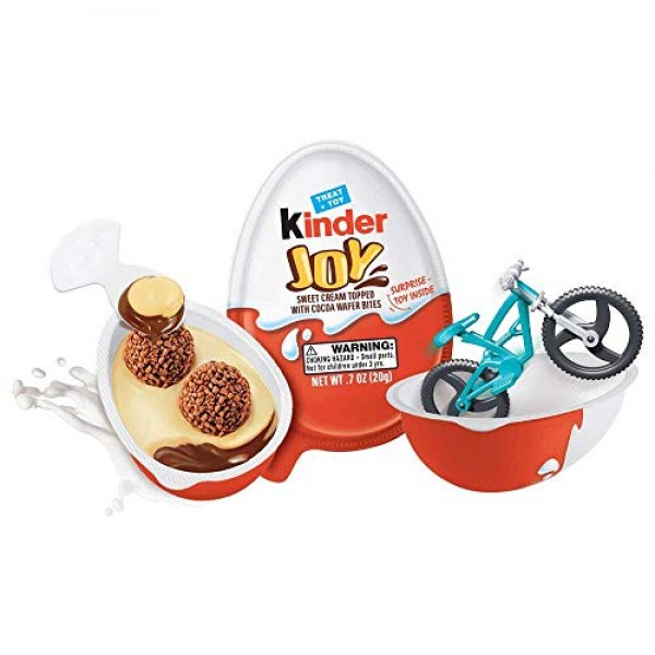 Kinder Joy - FOUR pack 20g Chocolate Cream Eggs with Toy - Impor...