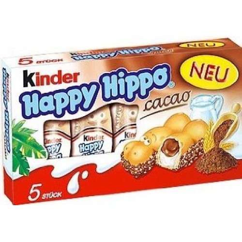 Kinder Happy Hippo Cocoa Cream Biscuits : Pack Of 5 Biscuits