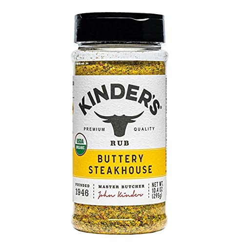 Kinders Organic Buttery Steakhouse Seasoning Rub, 4 Pack of 10....