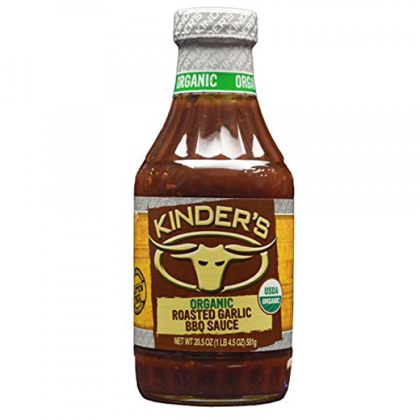 Kinder’S Organic Roasted Garlic Bbq Sauce, 4-Pack; 20.5 Oz Each;