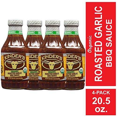 Kinder’S Organic Roasted Garlic Bbq Sauce, 4-Pack; 20.5 Oz Each;