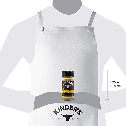 Kinders Organic Cracked Pepper and Lemon Seasoning, Premium Qua...