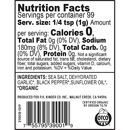 Kinders Organic The Blend Seasoning Salt, Pepper and Garlic, ...