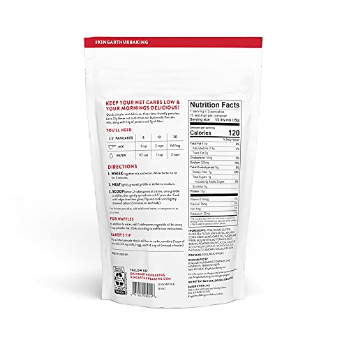 King Arthur, Carb-Conscious Keto Pancake Mix, Sourced Non-Gmo, C
