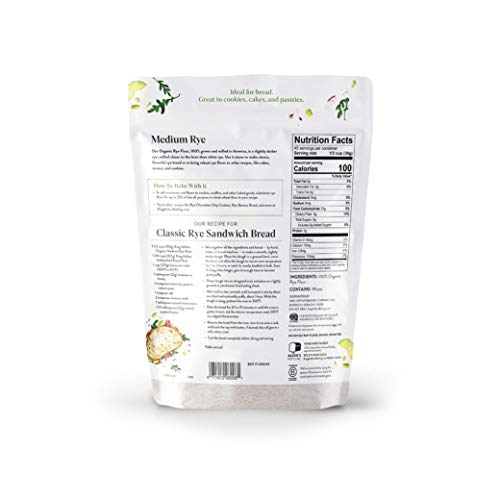 King Arthur, Classic Medium Organic Rye Flour, For Complex, Flav