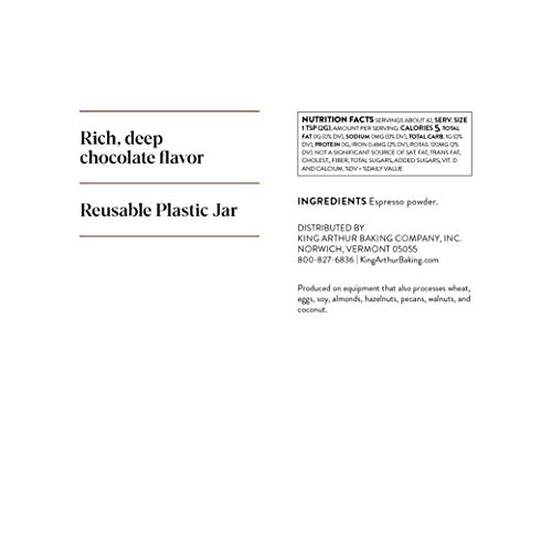 King Arthur, Espresso Powder, Certified Kosher, Reusable Plastic