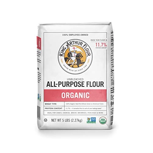 King Arthur Flour 100% Organic Unbleached All-Purpose Flour, 5 P King Arthur Flour 100% Organic Unbleached All-Purpose Flour, 5 P