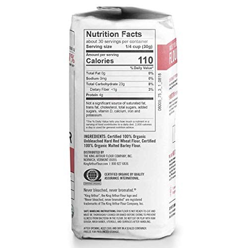 King Arthur Flour Organic Unbleached All Purpose Flour - 2 Lbs