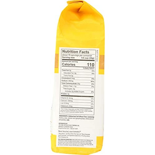 King Arthur, Flour Unbleached Enriched Self Rising, 80 Ounce