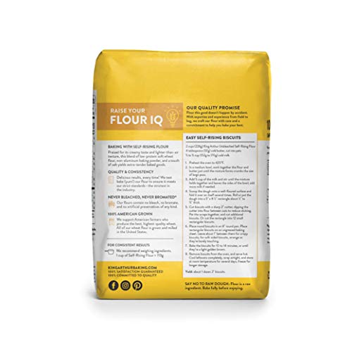 King Arthur Flour Unbleached Self Rising Flour, 5 Pound Pack Of 8