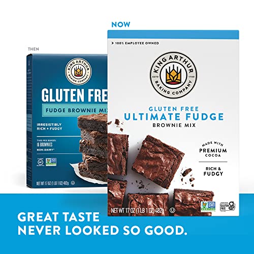 King Arthur Flour, Fudge Brownie Mix, Gluten Free, 17 Ounce Pac