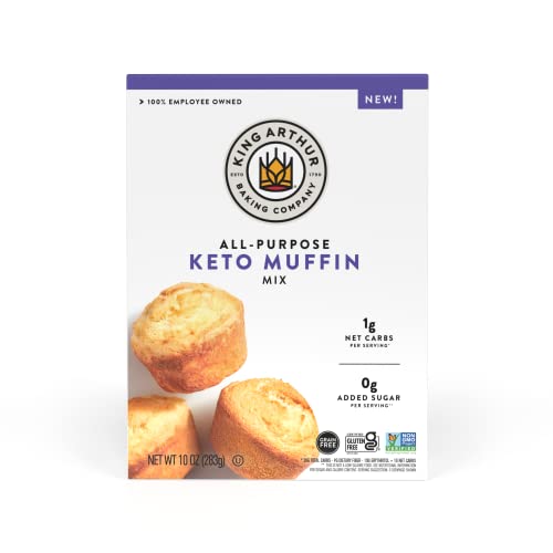 King Arthur Baking Keto Muffin Mix, All Purpose, 1g Net Carbs 0g...