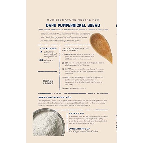 King Arthur Flour Dark Pumpernickel Yeast Bread Mix 20.25 Oz 57