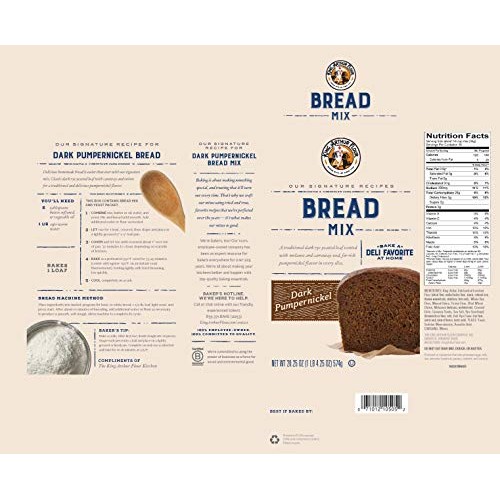 King Arthur Flour Dark Pumpernickel Yeast Bread Mix 20.25 Oz 57
