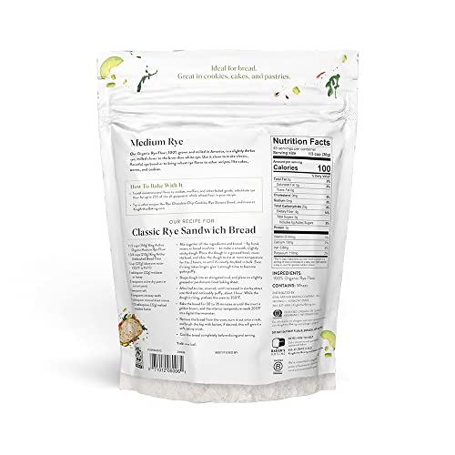 King Arthur Flour Organic Medium Rye Flour for Complex Flavorful... King Arthur Flour Organic Medium Rye Flour for Complex Flavorful...